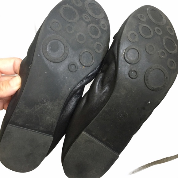 MARC JACOBS Black Leather Cat Ballet Flats 9 - Picture 13 of 13